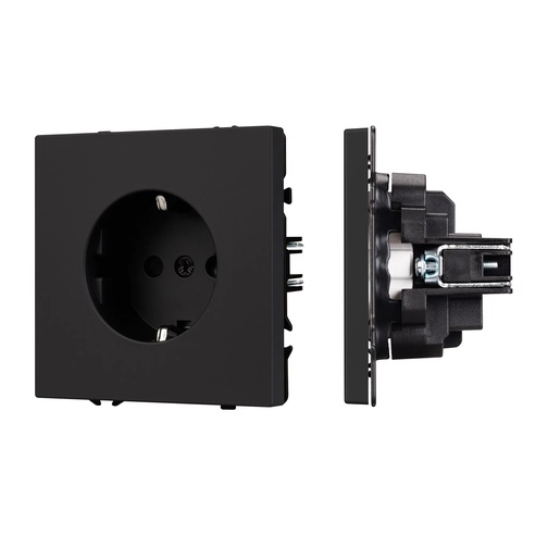 Механизм электрической розетки SCT-NOBE-MEU1-SFPL-BK (230V, 16A) (Arlight, -)