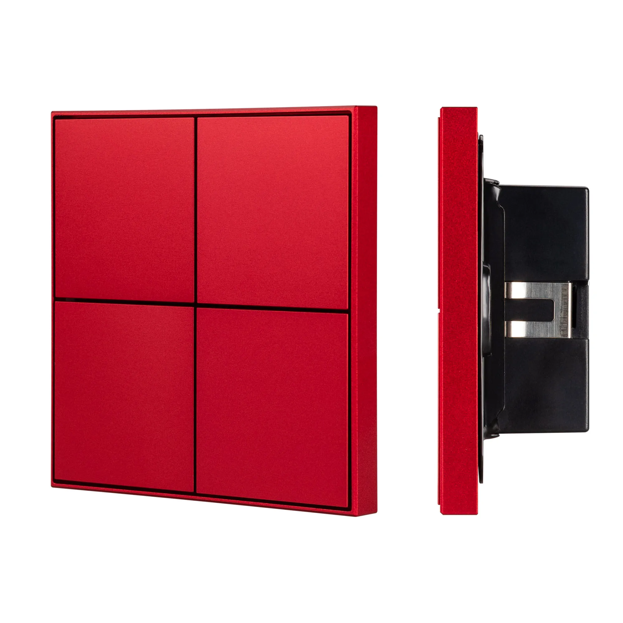 INTELLIGENT ARLIGHT Кнопочная панель KNX-304-23-IN Rose Red (BUS, Frame) (IARL, IP20 Металл, 2 года) - изображение товара