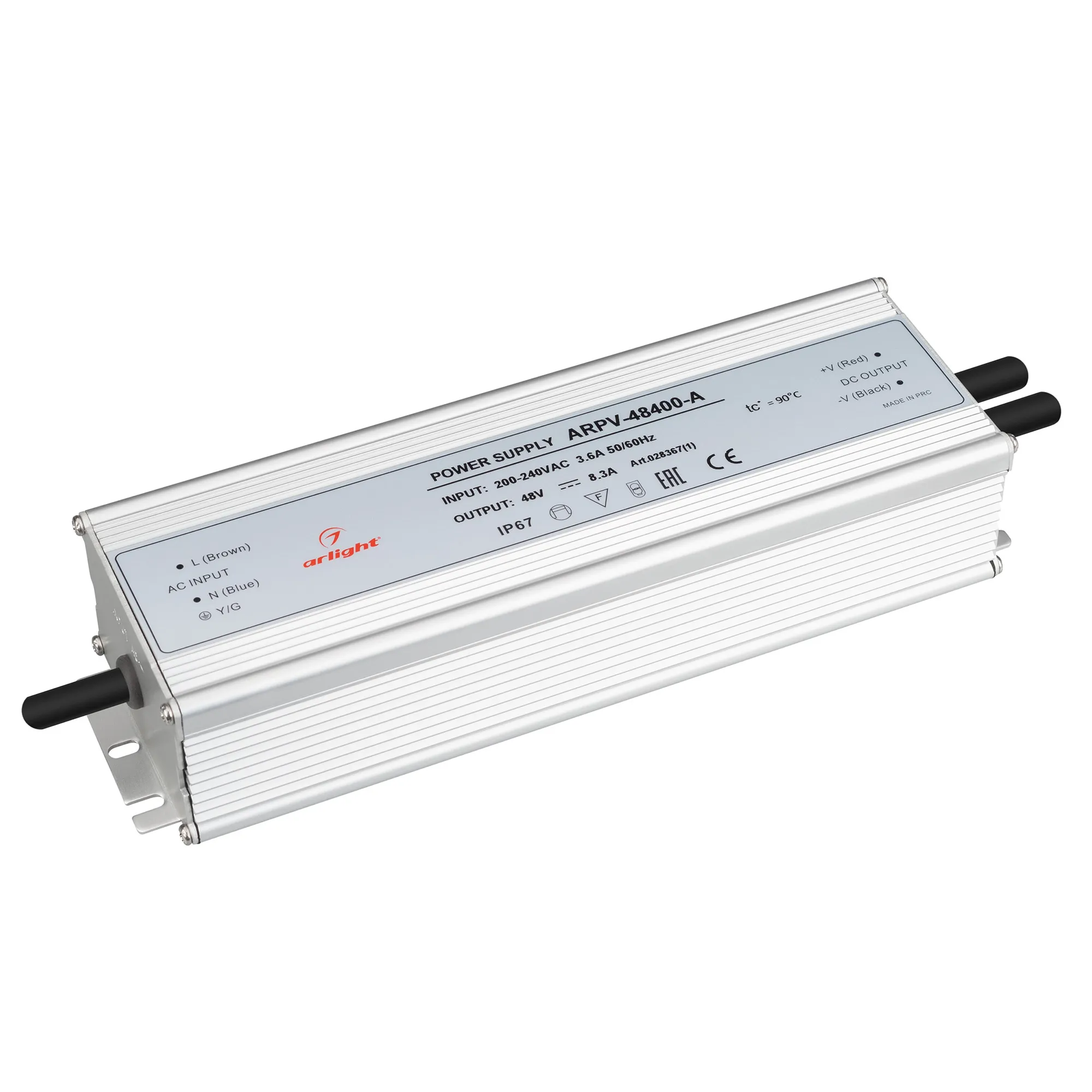Блок питания ARPV-48400-A (48V, 8.3A, 400W) (Arlight, IP67 Металл, 3 года) - изображение товара